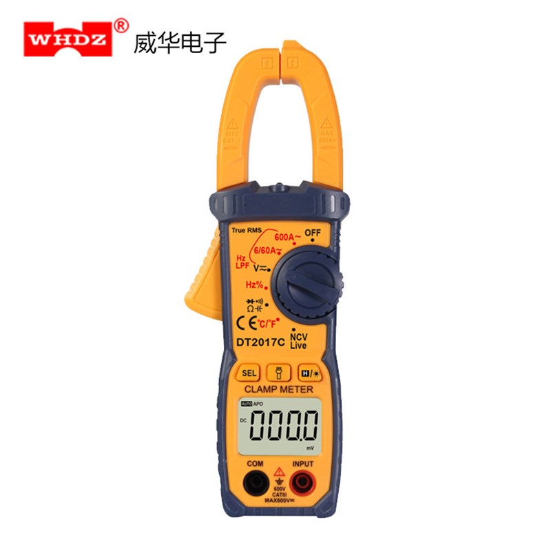 DT2017C 智能数字钳形表带温度和小电流测试 带分线功能.