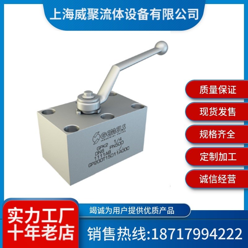 意大利盖姆斯Gemels高压球阀GPK2-3/8-DN10-PN500-1111AB