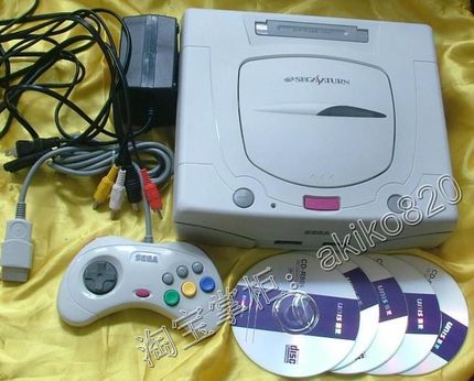 世嘉原装土星游戏机ss sega saturn 手柄 电源 视频线 原装未改机