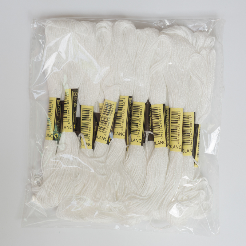 线号BLANC一包10支十字绣线生态棉线涤棉手工缝纫刺绣线1支8米6股