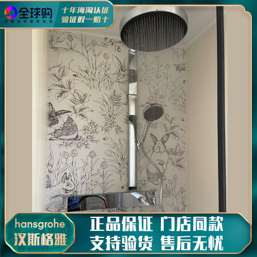 细腻出水汉斯格雅境雨明装花洒