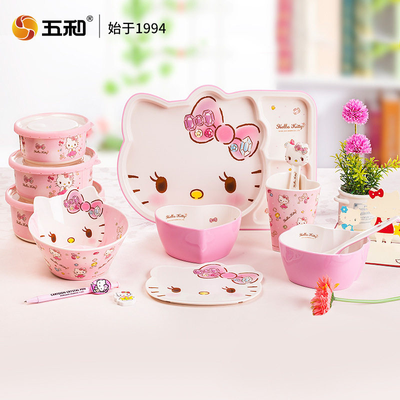 五和hellokitty密胺餐具三丽鸥