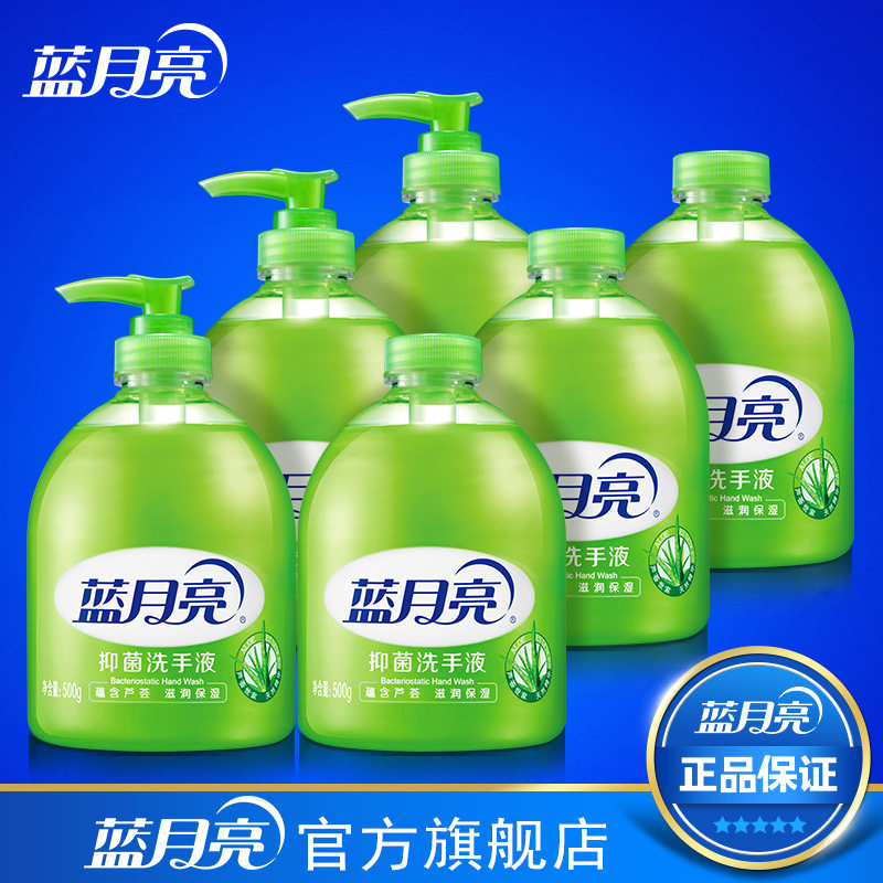 蓝月亮洗手液芦荟500g*6瓶按压补充装滋润保湿清洁全家成人护手,洗护清洁剂/卫生巾/纸/香薰,洗手液,淘宝优惠券,粉丝福利购,淘宝优惠卷