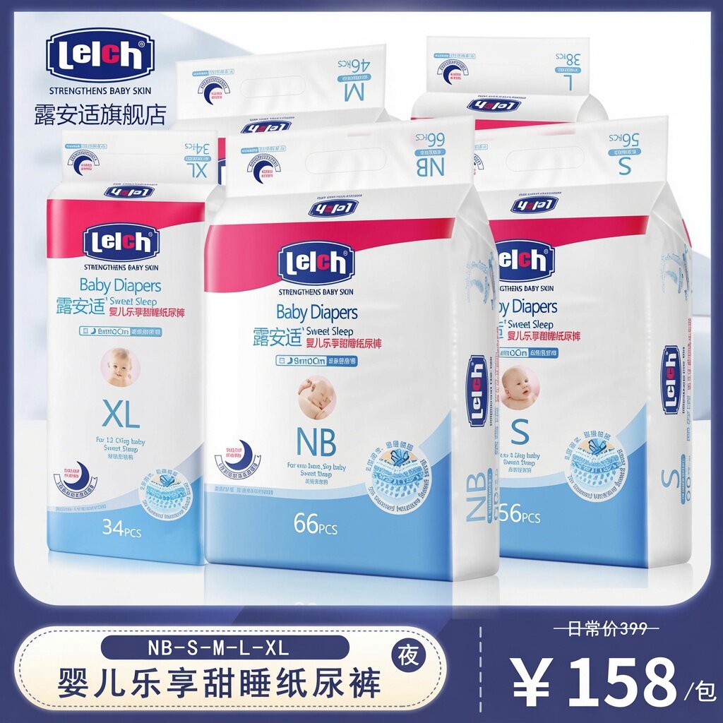 露安适安敏微气候日夜用纸尿裤