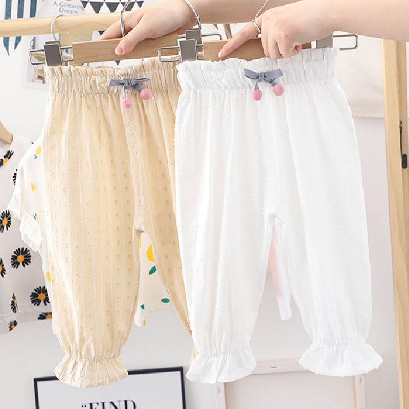 女童裤子新款宝宝儿童防蚊裤灯笼裤夏装宽松小童女孩薄款洋气七分