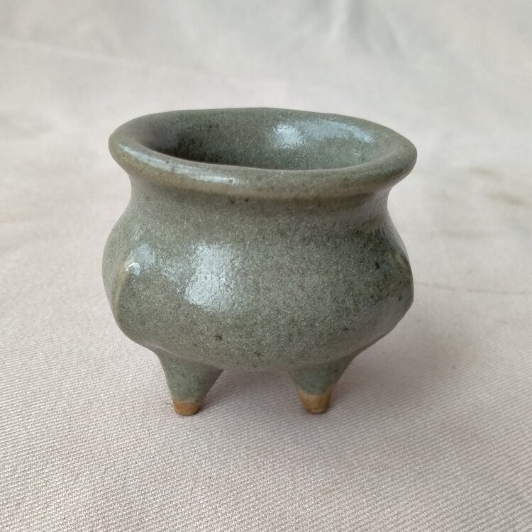 明代钧窑琴炉明代钧窑瓷器老香炉老瓷器