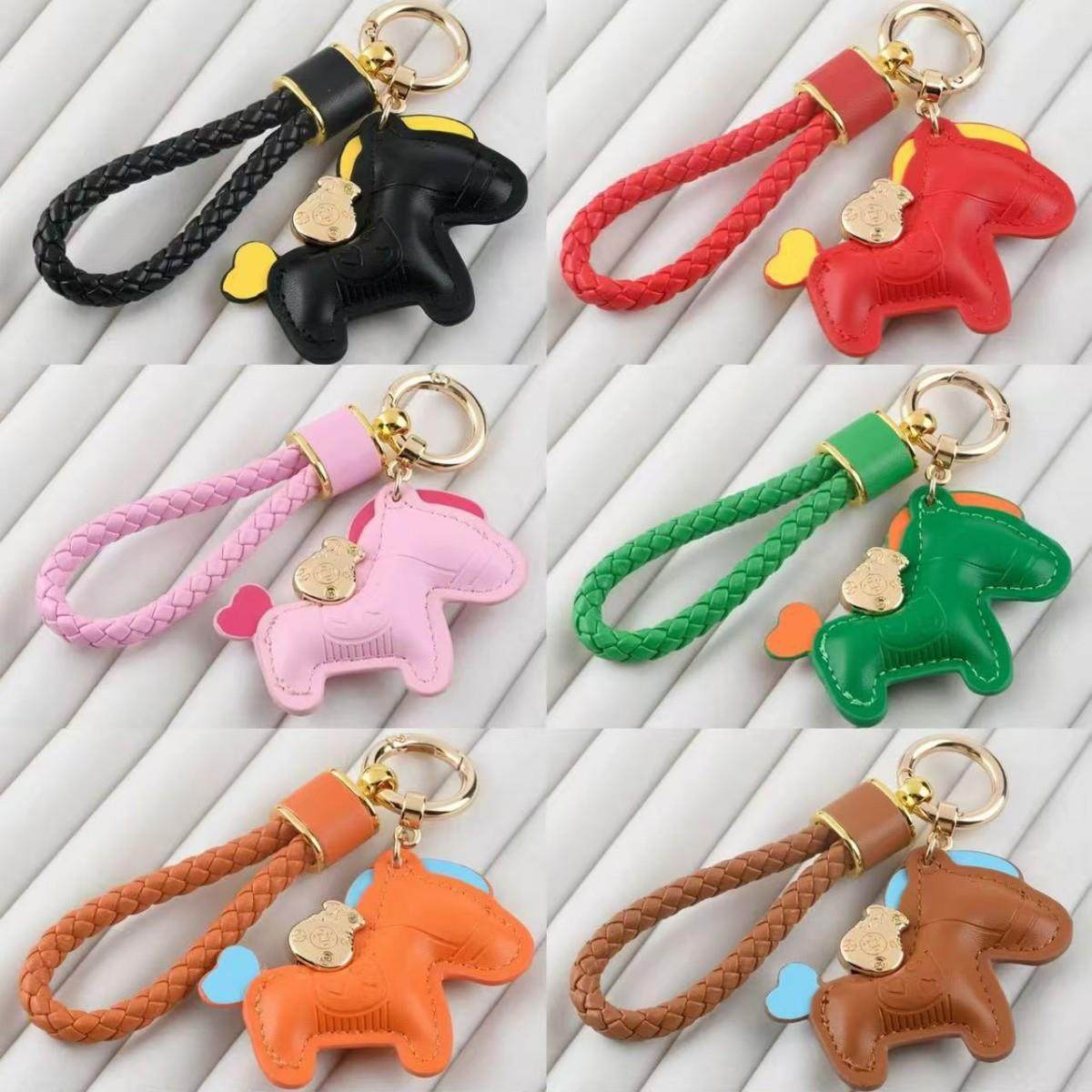 皮质编织绳钱袋子挂饰马上有钱钥匙扣可爱书包汽车钥匙链包包挂件