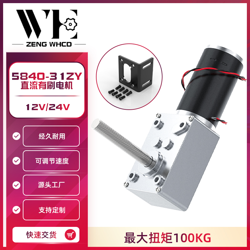 5840-31ZYM8螺纹轴蜗轮蜗杆马达