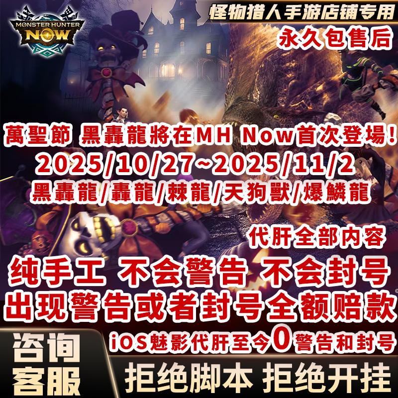 怪物猎人now代练 纯手工代肝定制一切装备(不会警告封号包赔)
