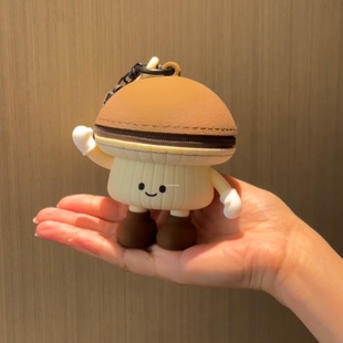 香菇耳机收纳包可爱菇家寡人零钱包创意口红收纳包卡通迷你包挂件