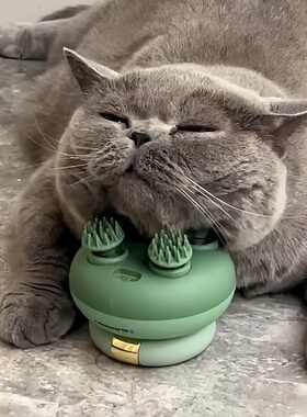 多巴胺猫咪按摩头部神器电动按摩仪充电多功能解压猫玩具自嗨解闷