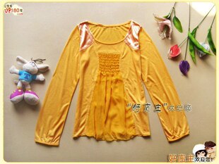 做工细致 relaxi 淑女 飘逸.圆领长袖 C81 日单green M号 labe