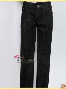 品牌,99%cotton,牛仔铅笔长裤,前后有口袋,碳黑色-S号(中腰74cm)
