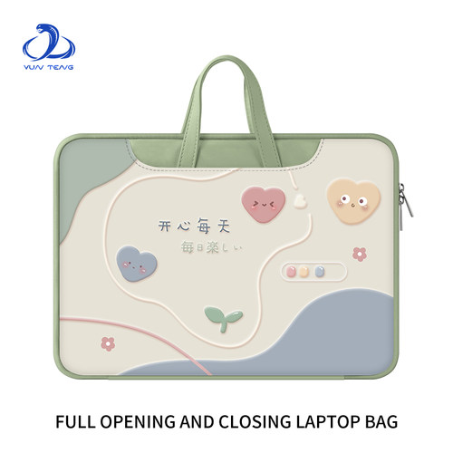 简约文字笔记本电脑包14寸适用于苹果MacBookair13.3英寸内胆包m2m3华为mate16保护套联想小新pro15.6手提包