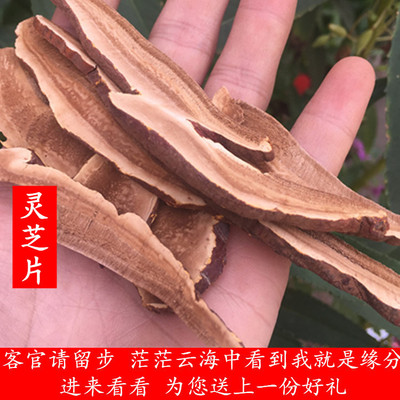灵芝片100克灵芝赤芝灵芝泡酒料东北红灵芝片茶林芝新干货无硫