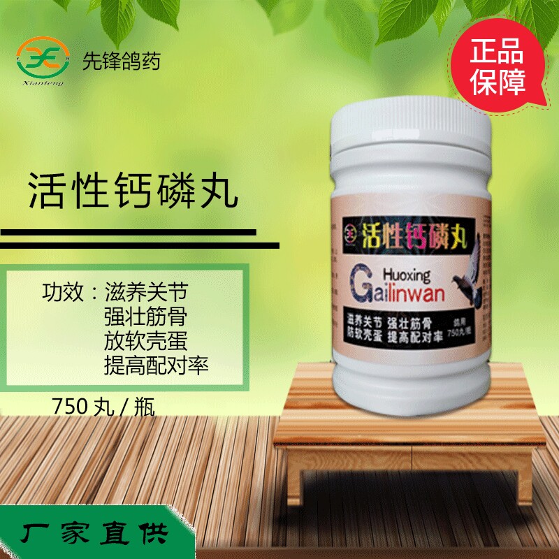 先锋鸽药活性钙磷丸磷酸钙赛信鸽鹦鹉鸟补钙提高配对率鸽用品厂家