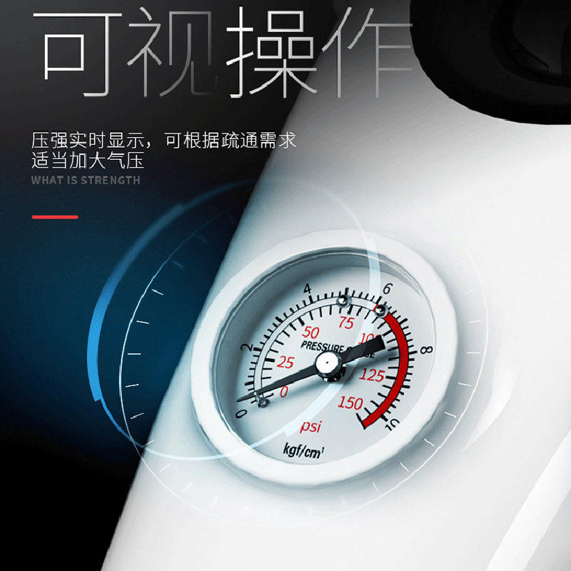 通马桶疏通器机器一炮通下水道厕所赌赛疏通机清理工具