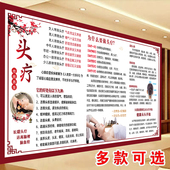 头疗海报广告宣传中医养生挂图养生馆形象墙墙面装 步骤 饰画生病