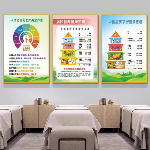 人体必需的七大营养素海报广告