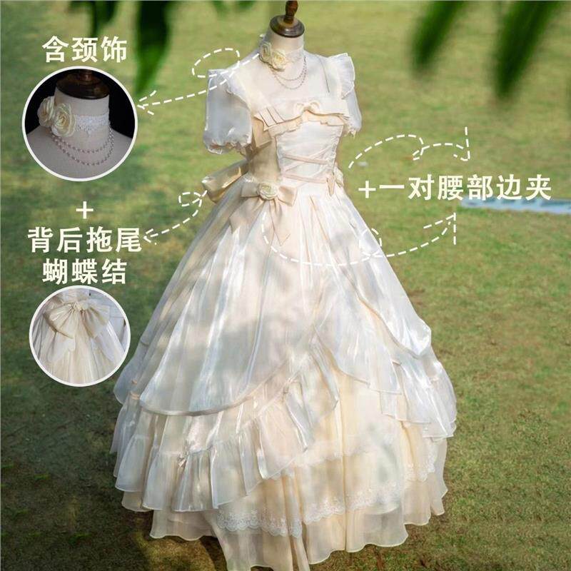 呜呼飞行日记公主裙成人礼服花嫁长裙生日长裙Lolita礼服洛丽塔