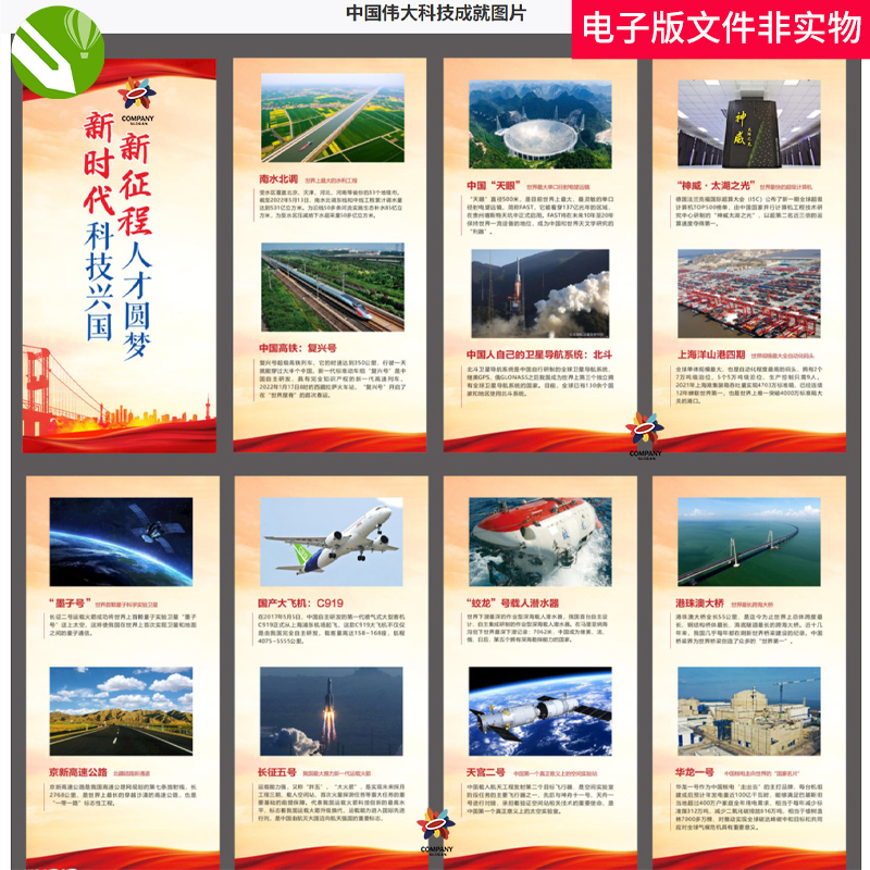 中国伟大科技成就科技创新中国科技兴国人才圆梦大国工程重器素材