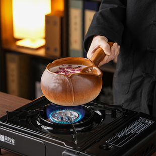 大容量带盖烤奶茶罐罐壶围炉煮茶壶烤火炉套装可干烧陶壶整套茶具