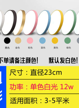 小尺寸吸顶灯LED小型小号迷你小薄圆灯圆形走廊过道阳台卧室直径2