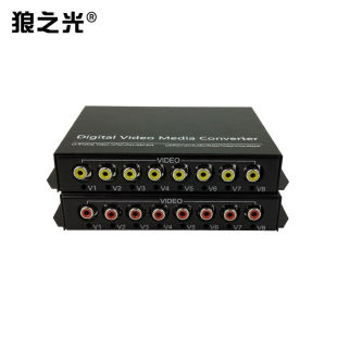 狼之光1路2路4路8路16路单向双向莲花头广播级音频光端机3.5mm纯