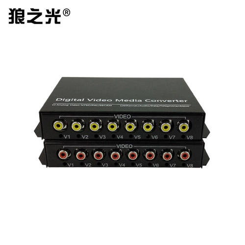 狼之光1路2路4路8路16路单向双向莲花头广播级音频光端机3.5mm纯