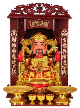 明恩财神爷摆件财神武财神关公像财神像套装文财神家用店铺开业16