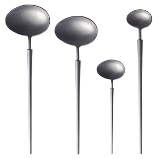 蛋形复古做旧雾面调羹咖啡搅拌勺主餐饭勺 304不锈钢甜品西餐勺