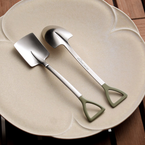 欧顶吃饭挖西瓜调羹小铁楸勺子