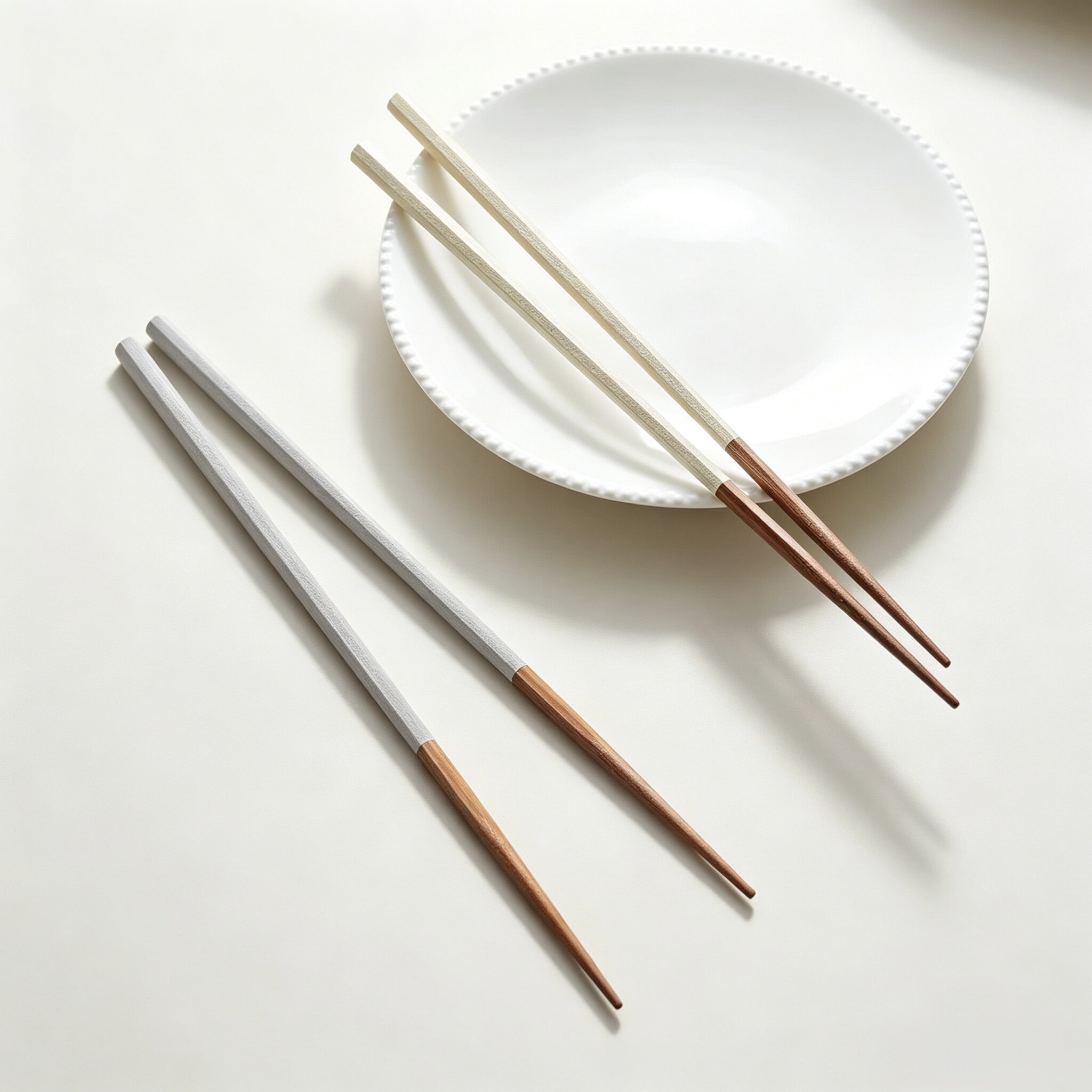 日式铁木尖头八角防滑寿司筷图片