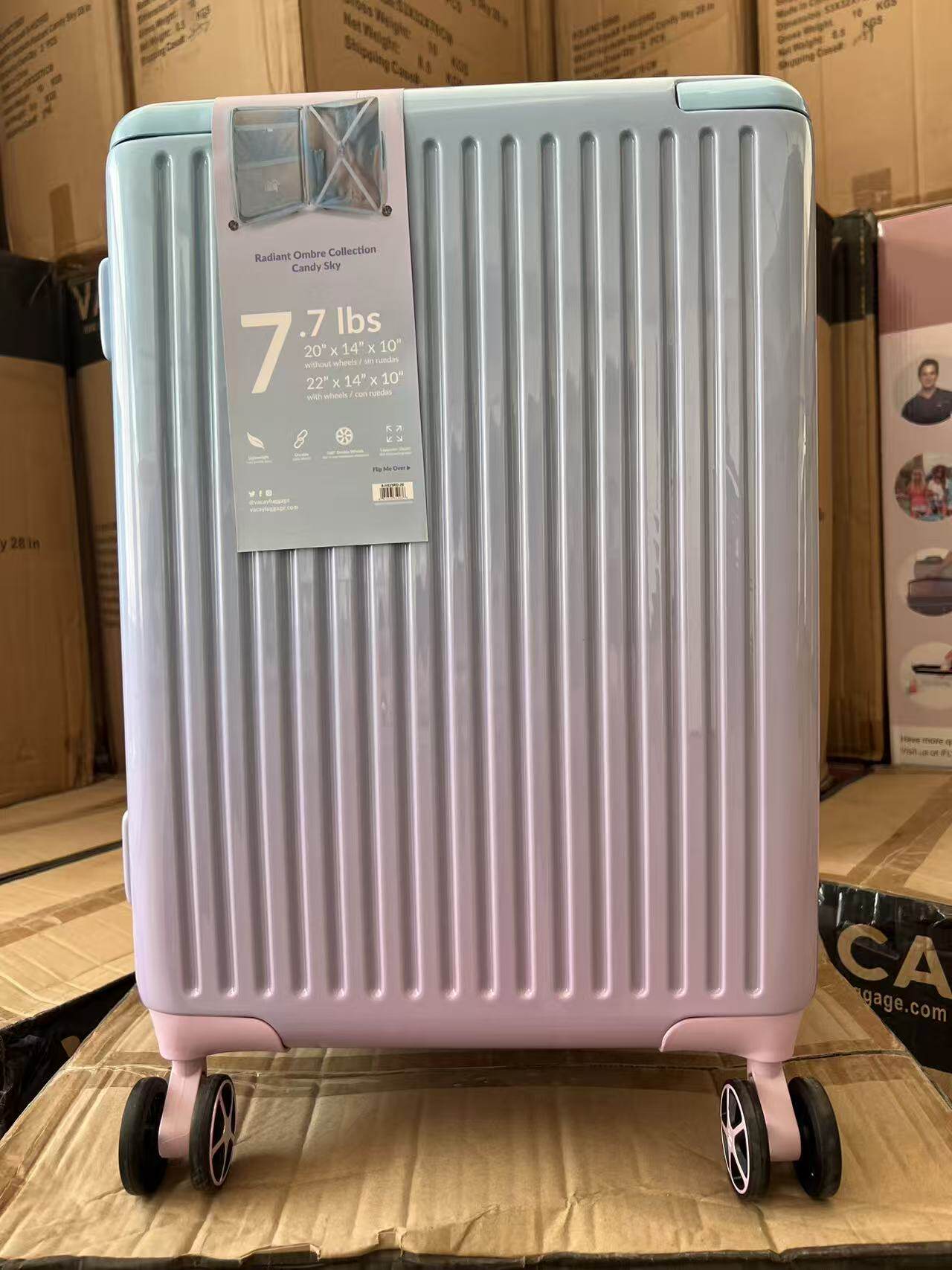 限时特卖！糖果色20寸万向轮带扩展层登机箱旅行箱拉杆行李箱无锁