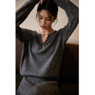 PRISCA/璀璨星河.套装丨 25年秋季新款通勤毛衣半身裙两件套女