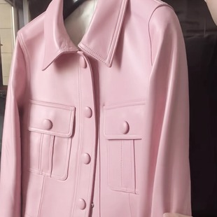 仿绵羊皮夹克 休闲小外套显瘦短款 海宁仿真皮皮衣女26新款 春秋时尚