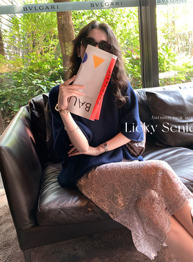 LS My chic ladies 日本进口车骨蕾丝裙女秋季花边包臀裙半身裙子