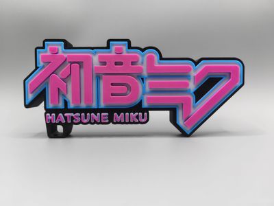 初音未来 Hatsune Miku  Logo 立体字体 立牌 铭牌 标志 摆件