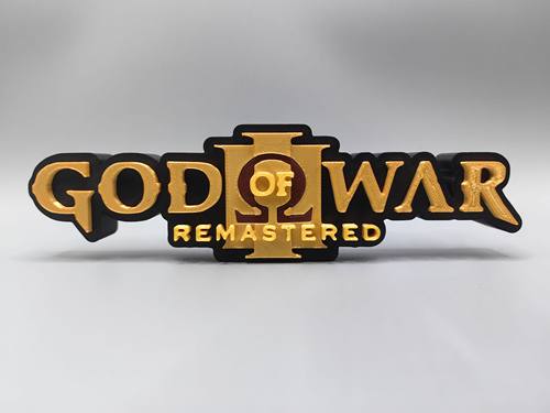 战神3 希腊篇 God of War III Logo 立体字体 立牌 铭牌 标志摆件