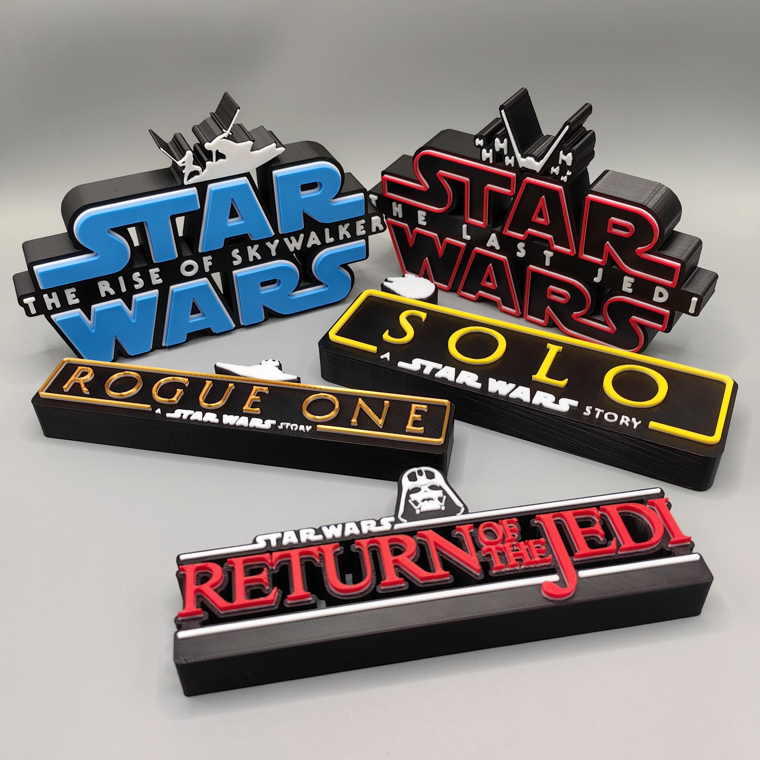 星球大战电影系列 Star Wars Logo 立体字体 立牌 标志  第二弹