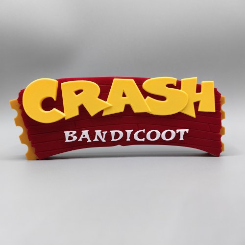 古惑狼 Crash Bandicoot 游戏 立体字体 立牌 标志 铭牌 潮玩摆件