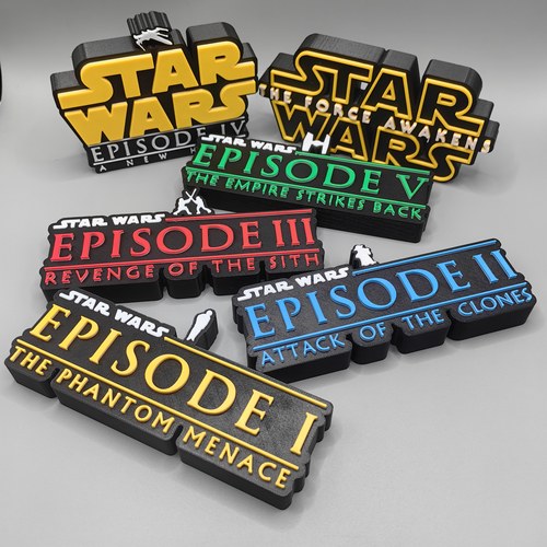 星球大战电影系列 Star Wars Logo 立体字体 立牌 标志 铭牌 摆件