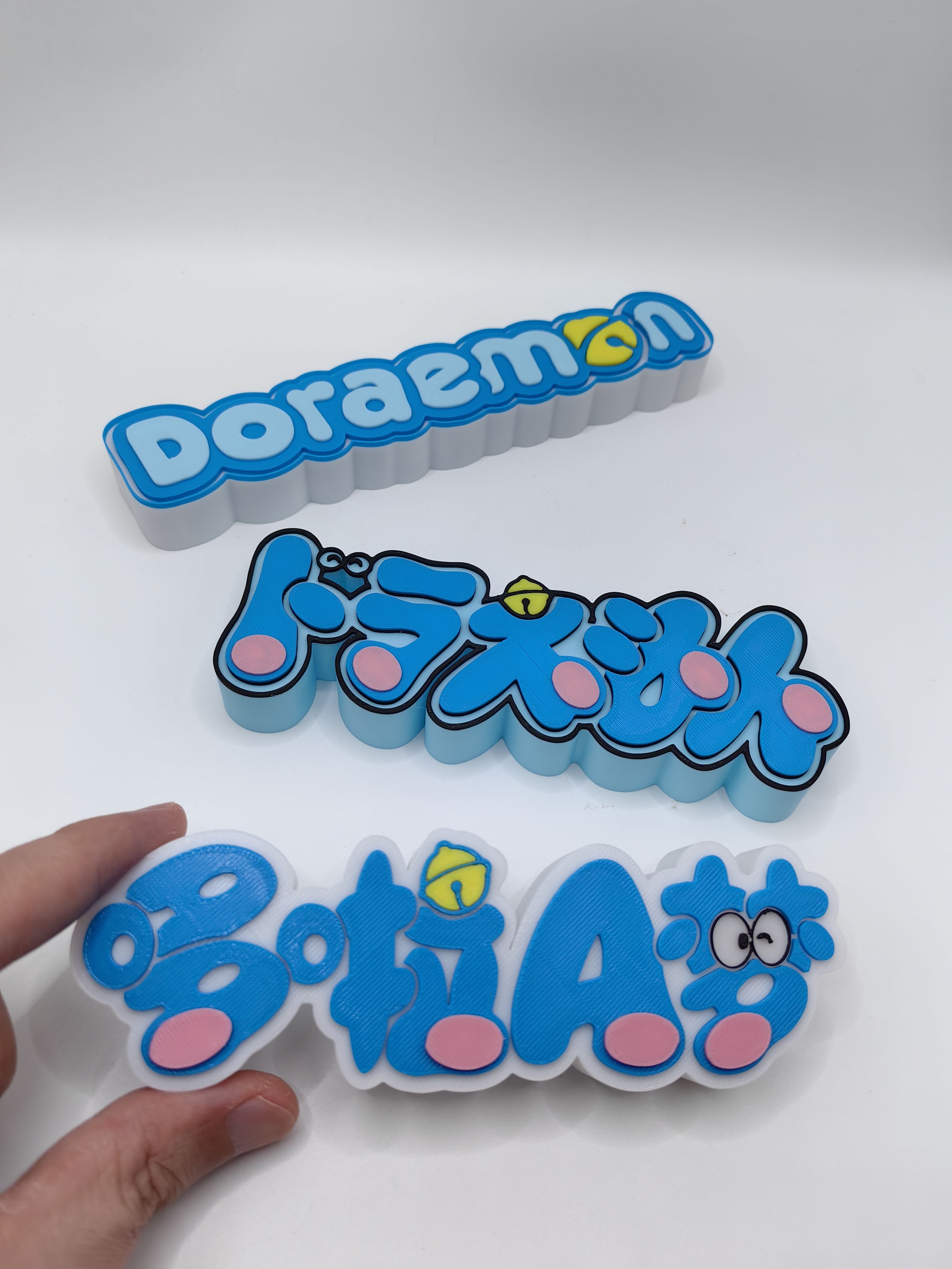 哆啦A梦 机器猫 Doraemon Logo  立体字体 立牌 招牌 高颜值 摆件