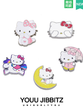 新款HelloKitty洞洞鞋配饰鞋花