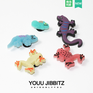 新款洞洞鞋配饰创意鞋花鞋上装饰品配件DIY动物鞋扣蜥蜴壁虎青蛙