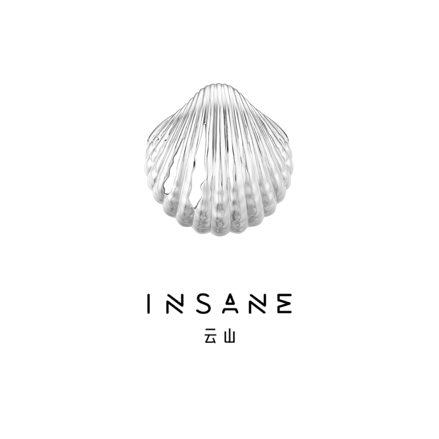 INSANE/云山 铜合金合成锆石胸针 X•EVERYDAY小众贝壳胸针/项链