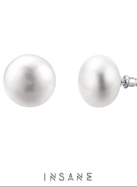 铜合金合成锆石耳饰 INSANE云山轻奢原创小众设计时尚大珠珠耳钉