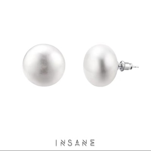 铜合金合成锆石耳饰 INSANE云山轻奢原创小众设计时尚大珠珠耳钉