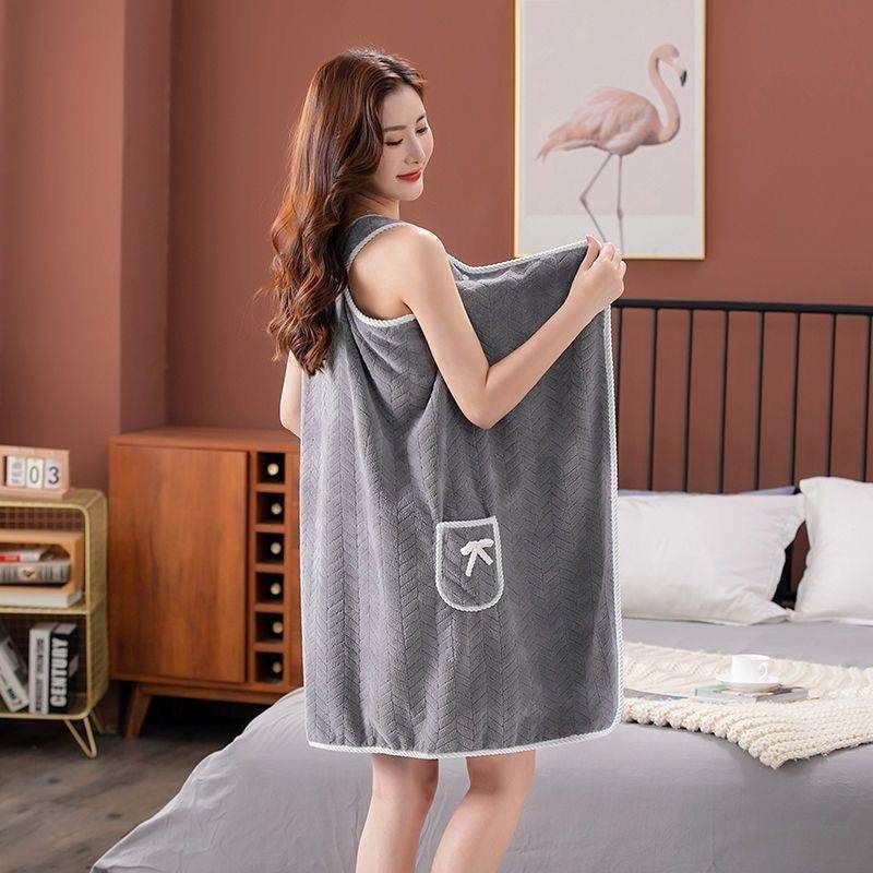 吸水速干加厚百变浴裙夏季女浴袍可穿可裹毛巾洗澡浴巾穿衣式