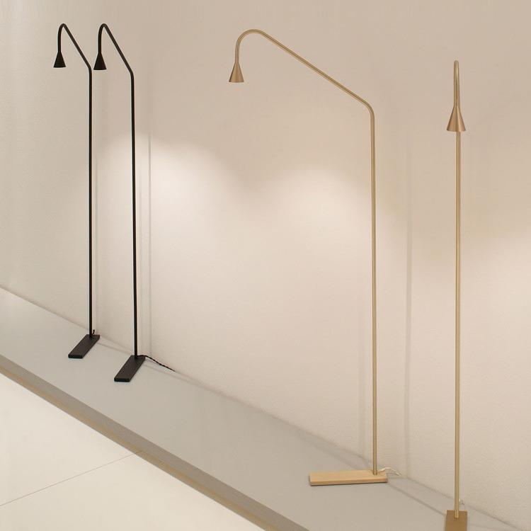 设计师样板房落地灯北欧工业风客厅沙发床头灯卧室极简线条钓鱼灯